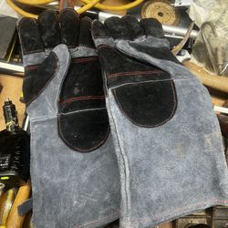 Animal Handling Gloves Double Leather Very High Cuffs Rapicca Brand Size 26 Extra Large