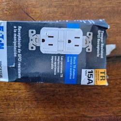 Tamper Resistant GFCI Receptacle. 