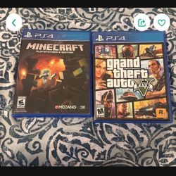ps4 Games. Minecraft, And Gta5