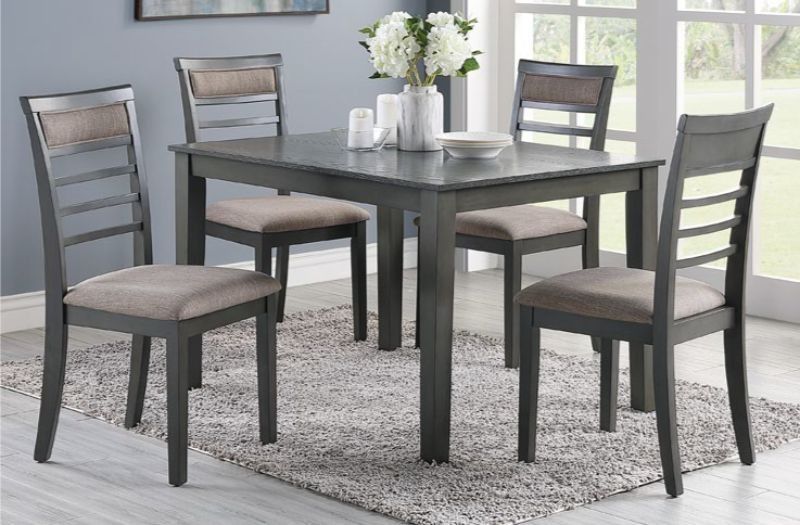 Brand New Grey 5pc Dining Table Set