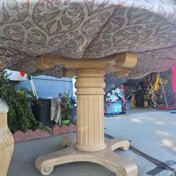 Real Wood and Glass Dining Table