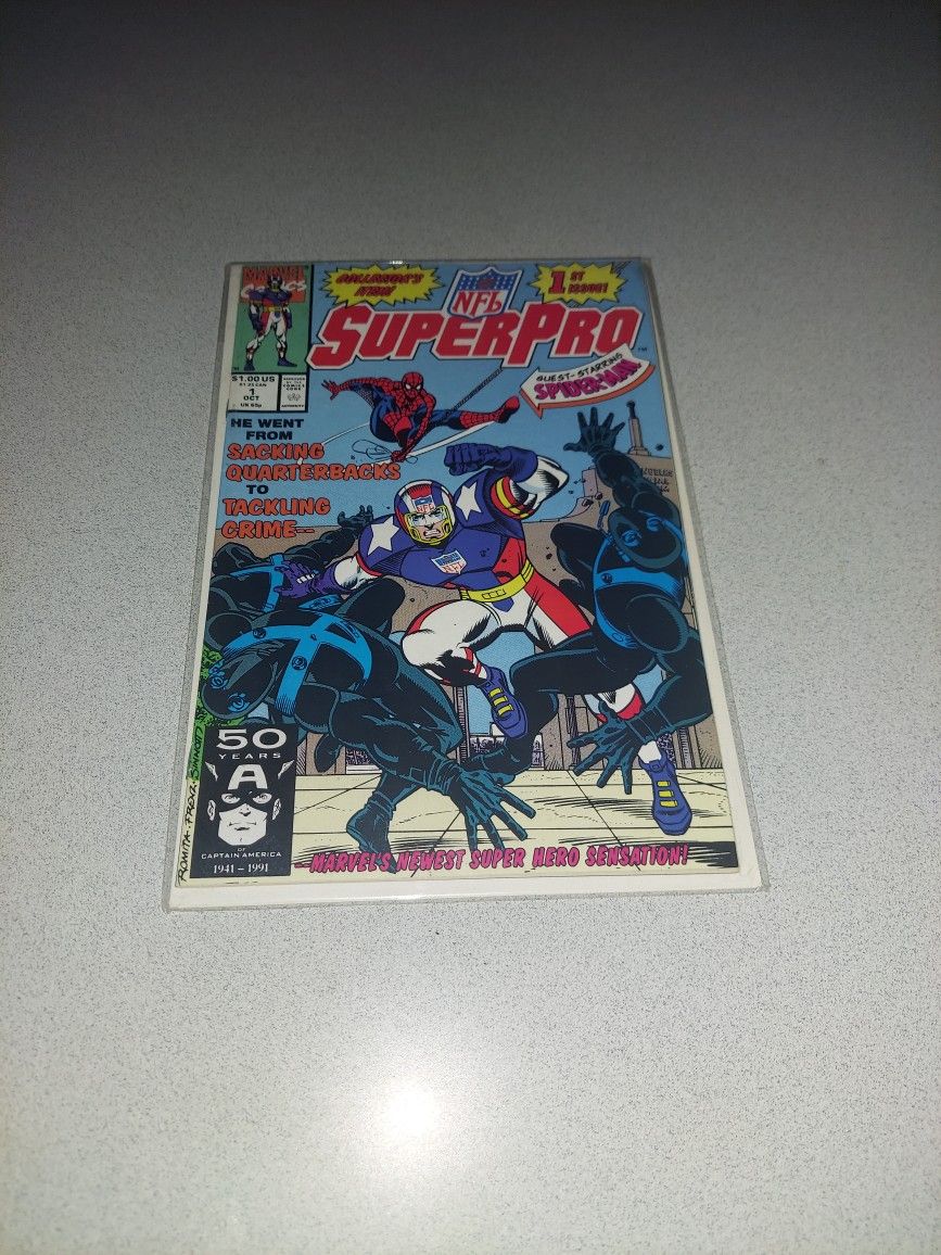 1991 SUPER PRO #1 COMIC BAGGED AND BOARDED