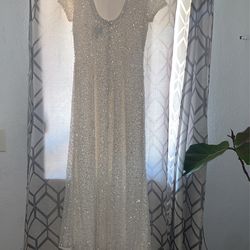 White Sequins Dress 