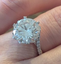 5 Carat Moissanite Ring Size 5.5