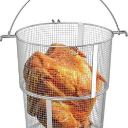 New Fryer Basket, Detachable Foldable Deep Fryer Basket