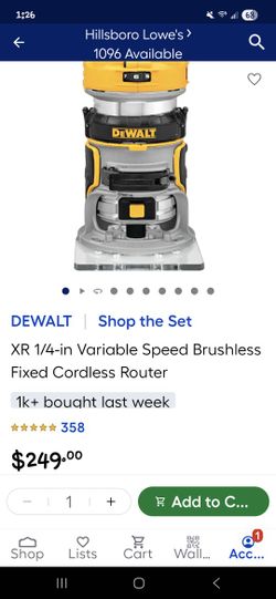 Brushless Cordless ROUTER Dewalt