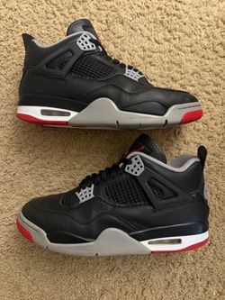 Size 9 (Pre owned, no box) - Air Jordan 4 bred reimagined