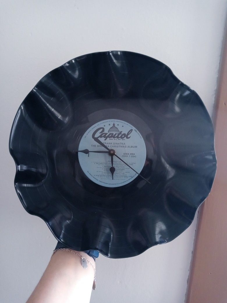 Vintage Record Album Clock