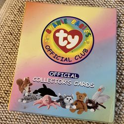 1999 Ty Beanie baby Trading Cards And Binder
