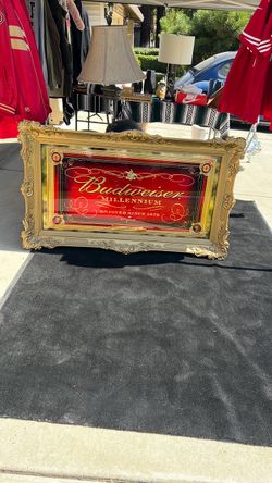 Budweiser Millennium Framed Mirror Sign