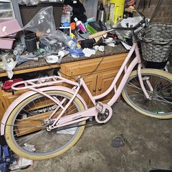 Pink Bike (No seat sadly, Petal brakes)