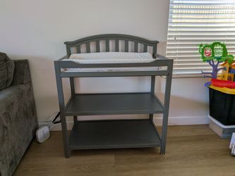 Gray changing table in great condition
