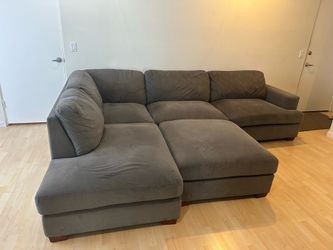 Super Comfy L-Shaped Sectional with Ottoman (3-Piece)