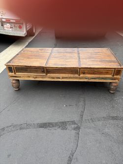 Rustic Mission style coffee table made from reclaimed antique wood