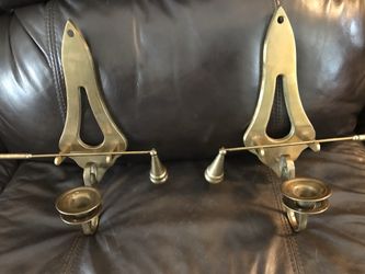Brass Candle Wall Holders with sniffer