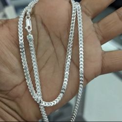 925 Sterling Sliver Franco Chain 3.5mm 24 Inch 