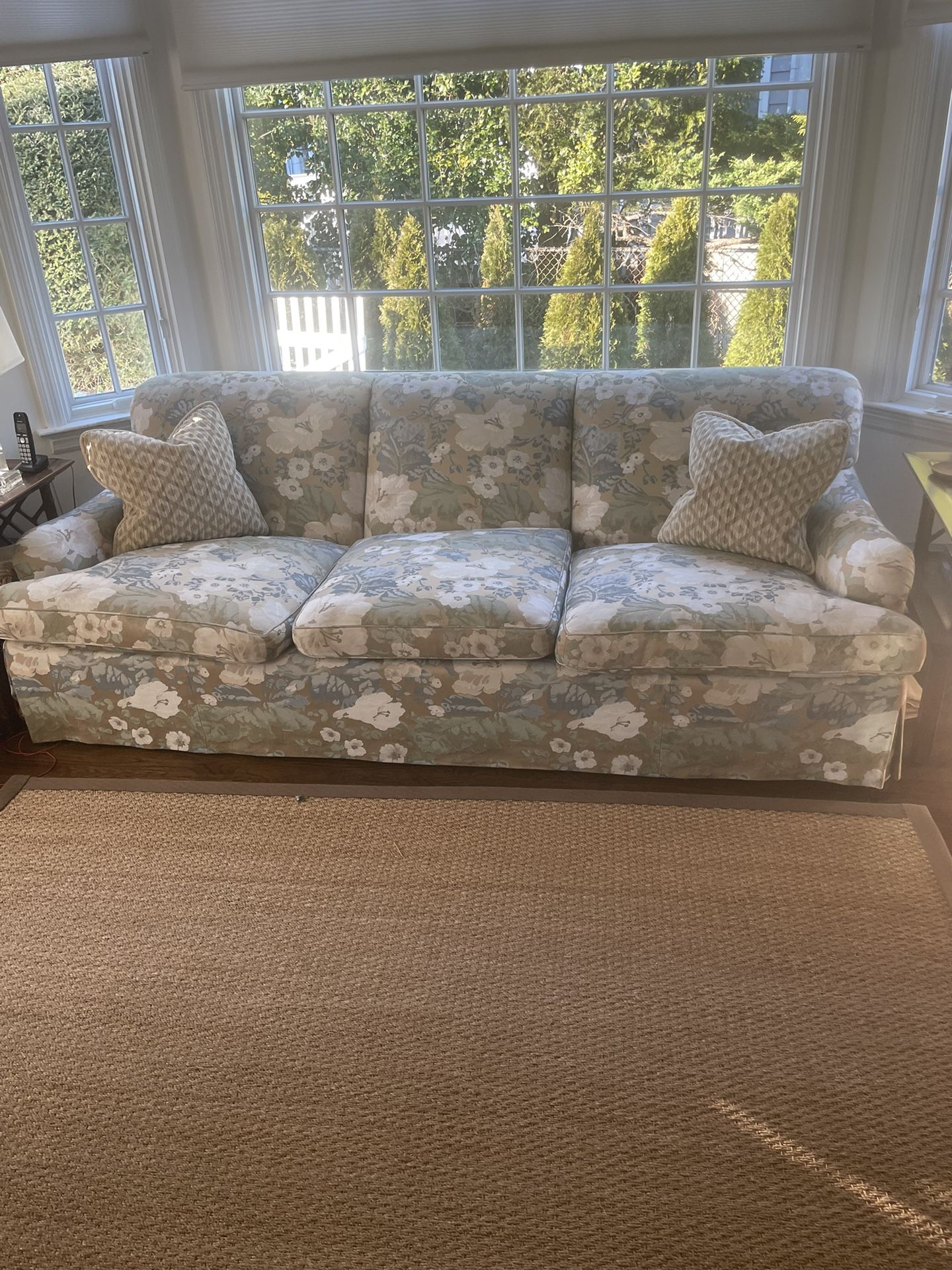Custom Couch With Brunschwig And Fils Fabric