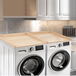 Washer Dryer Countertop, Wooden Laundry Countertop Set of 2 (Natural)