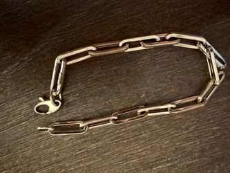 Paper clip 14 K bracelet