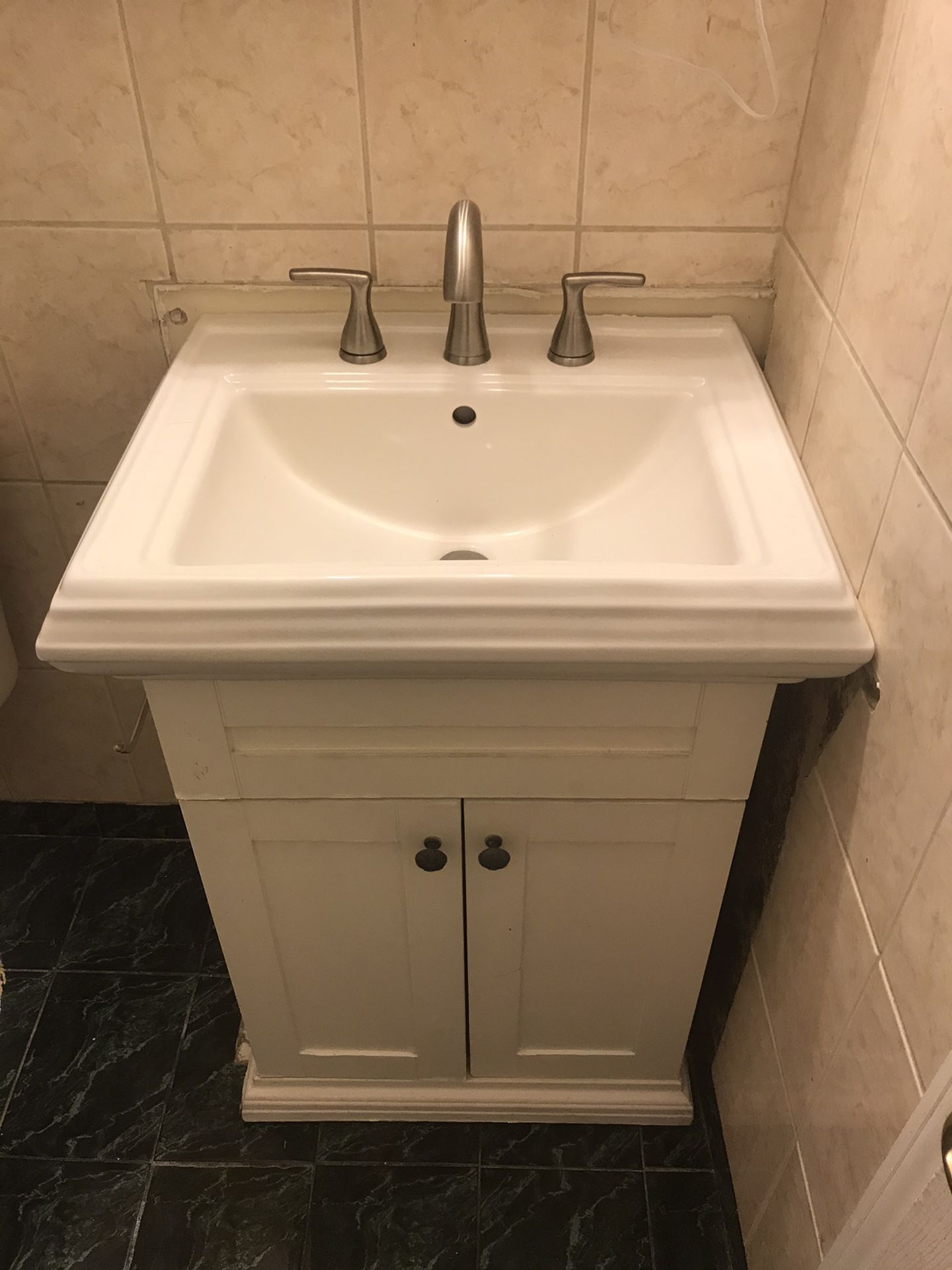 Bathroom vanity and mirror cabinet
