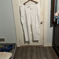 White Scrub Pants