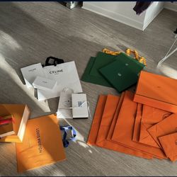Hermes, Chanel, goyard, ETC Boxes And Shopping bags
