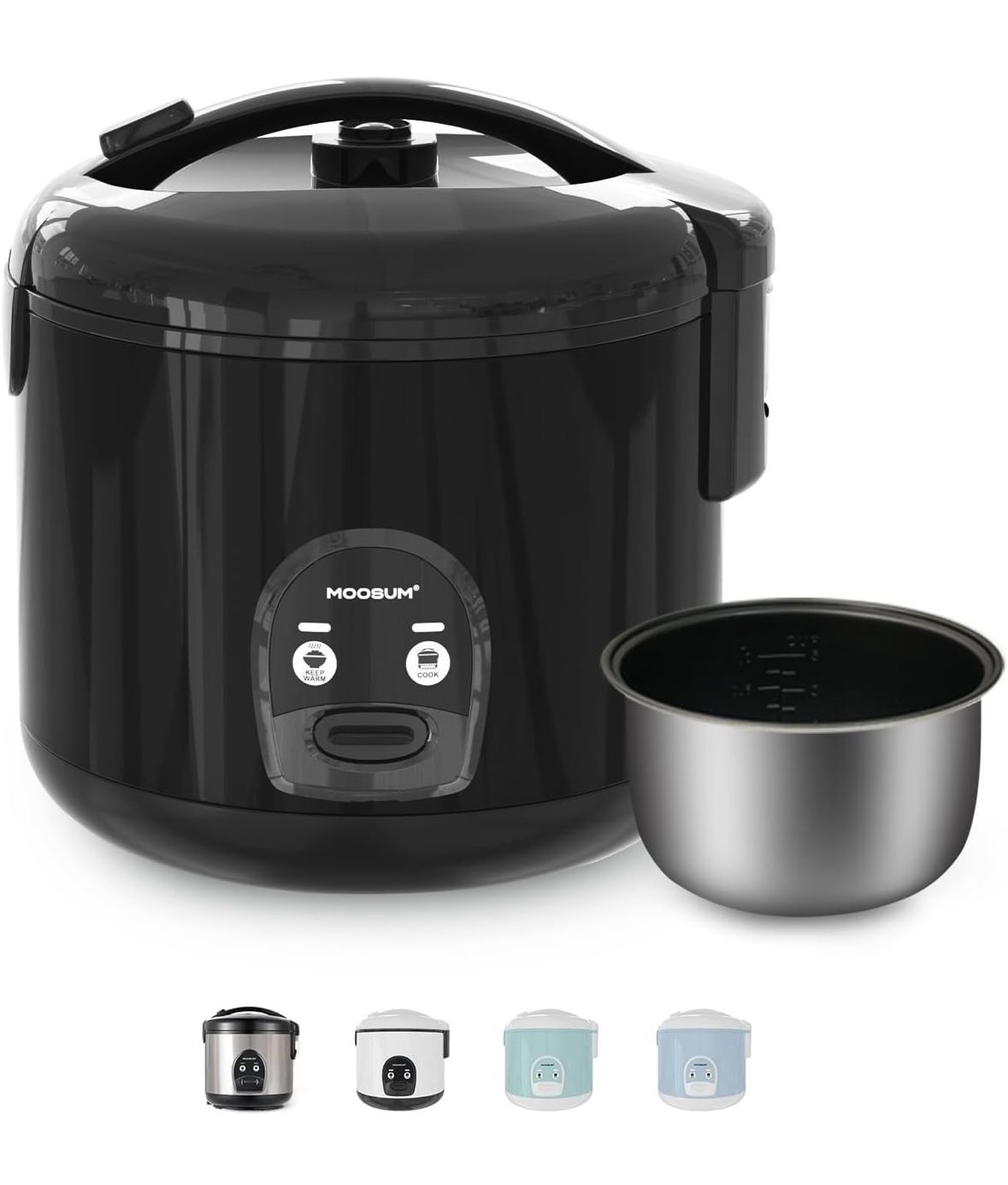 10-Cup Uncooked Rice Cooker & Food Steamer - Ceramic Coating Non-Toxic Inner Pot, One-Touch Multifunction for Rice/Sauté/Yogurt, Dishwasher Safe, 3-10