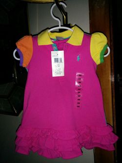 Brand new with tag Ralph Lauren Polo toddler dress size 3& 9 month available