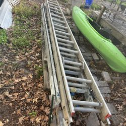 Aluminum Extension Ladders (2) 