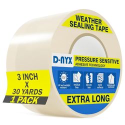 New Extra Long Weather Sealing Tape for Window | 3" x 30yds | Heavy-Duty Residue-Free RV Insulation Tape for Doors and Windows | PlasticWindowCovering