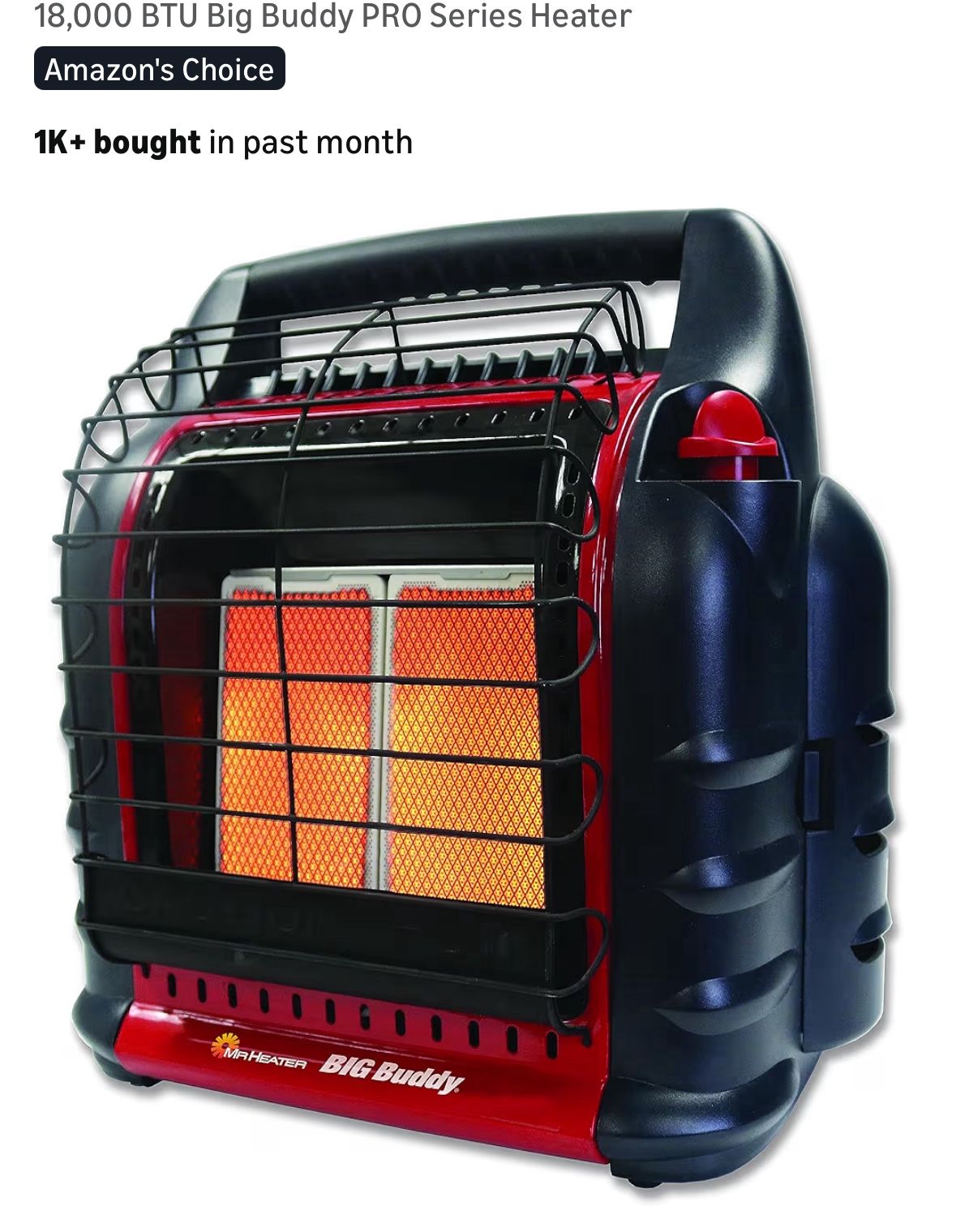 18,000 BTU Big Buddy PRO Series Heater