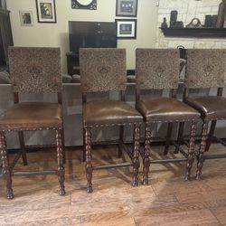 4 Counter Height Bar Stools 
