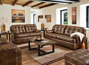 Genuine Leather Sofa and Loveseat