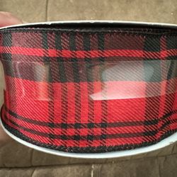 Red And Black Plaid Ribbon