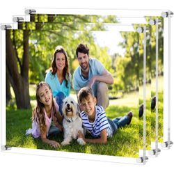 NIUBEE Clear Acrylic Wall Mount Floating Frameless