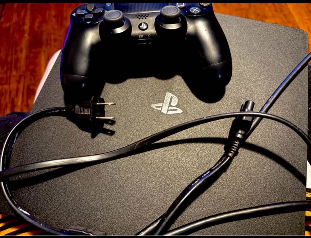 PlayStation 4 With Controller And Cords