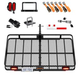 Mockins XXL Trailer Hitch Cargo Carrier with Rear light