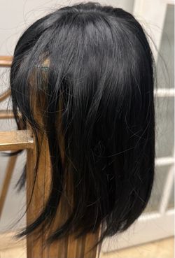 Black Straight Mid-Length Wig 11-inches Unisex (Opa-Locka Fl)