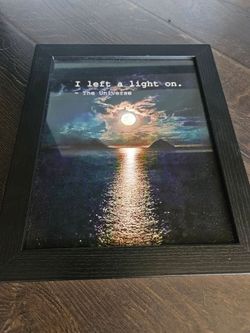 Message From The Universe.   8x10 Custom Framed Print.   New, Never Used.