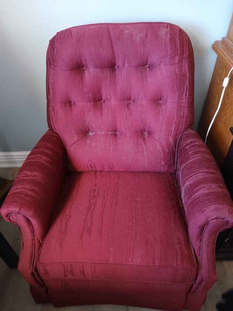 Burgundy Recliner