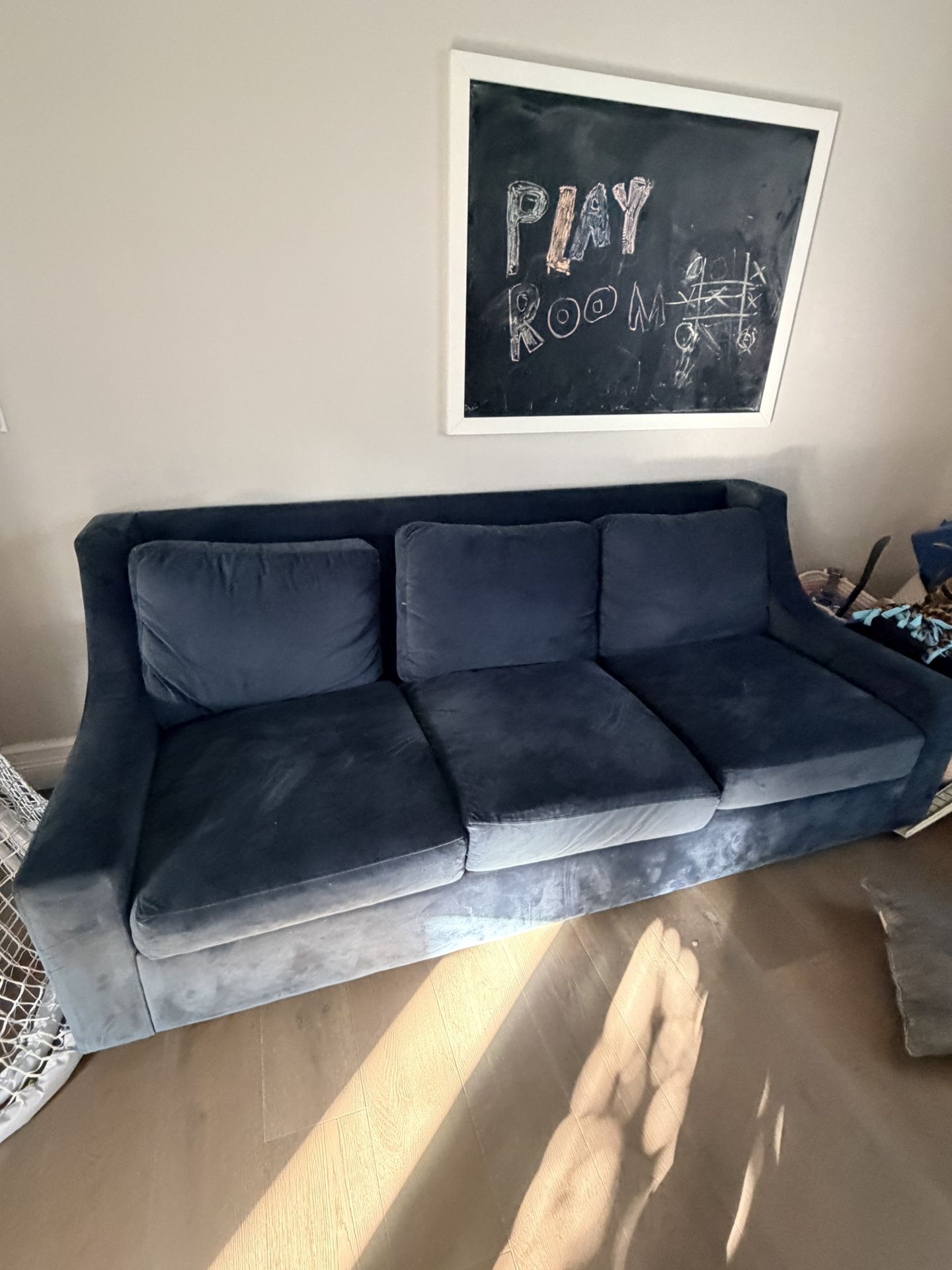 Blue microfiber Sofa
