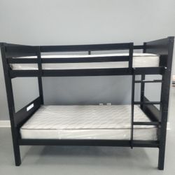 Twin Bunk Bed With Matteress Espresso $499