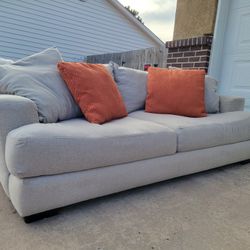 Delivery Available - Vintage-Retro White Sofa