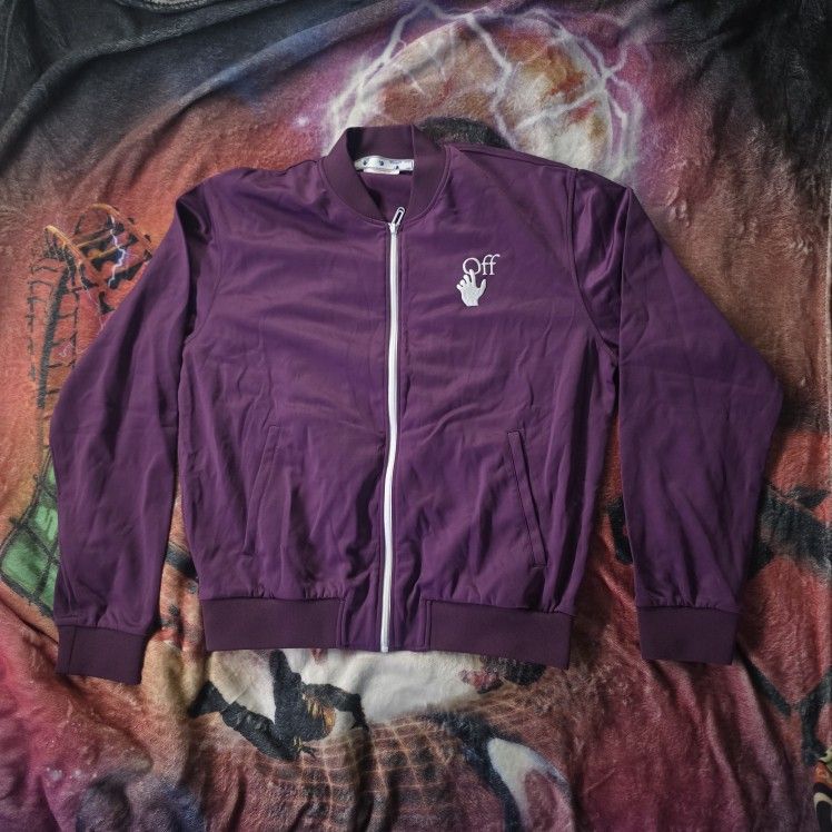 Purple Off White Track Jacket Fits XL