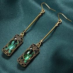 New Emerald And Amethyst Lantern Pendant Custom Earrings $25 Each 