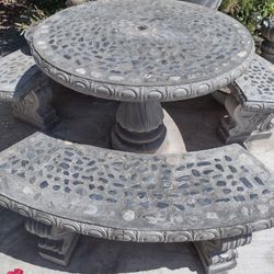 Mesa De Concreto. Concrete Table Set