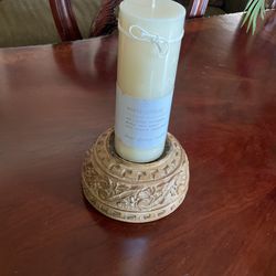Wood Candle Holder 