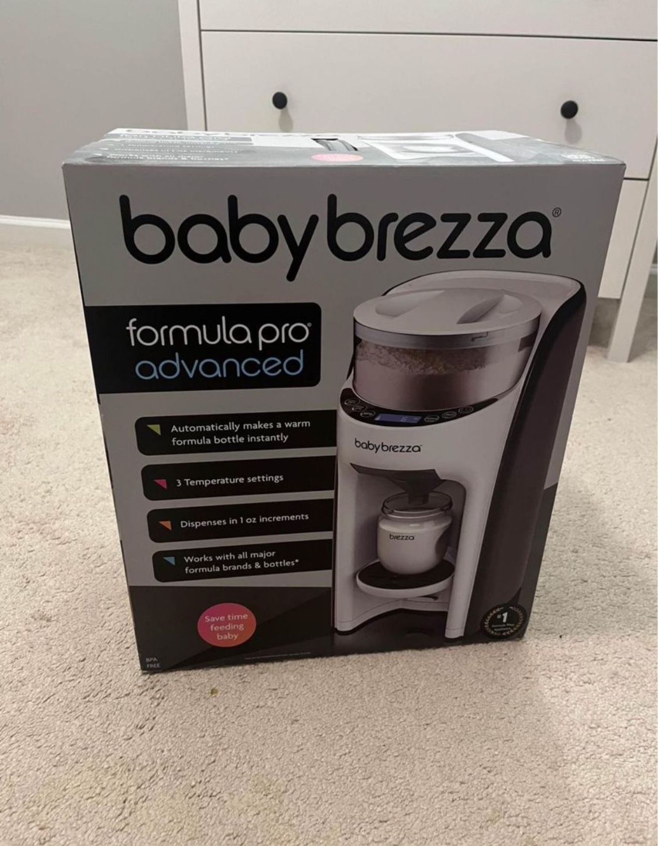 New Baby Brezza Formula Pro Advanced Baby Formula Dispenser/ FRP0046/White.