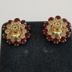 Gold Plated Pierced Earrings 