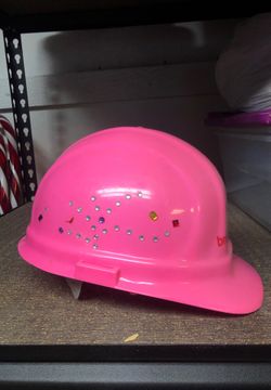 Pink hard hat